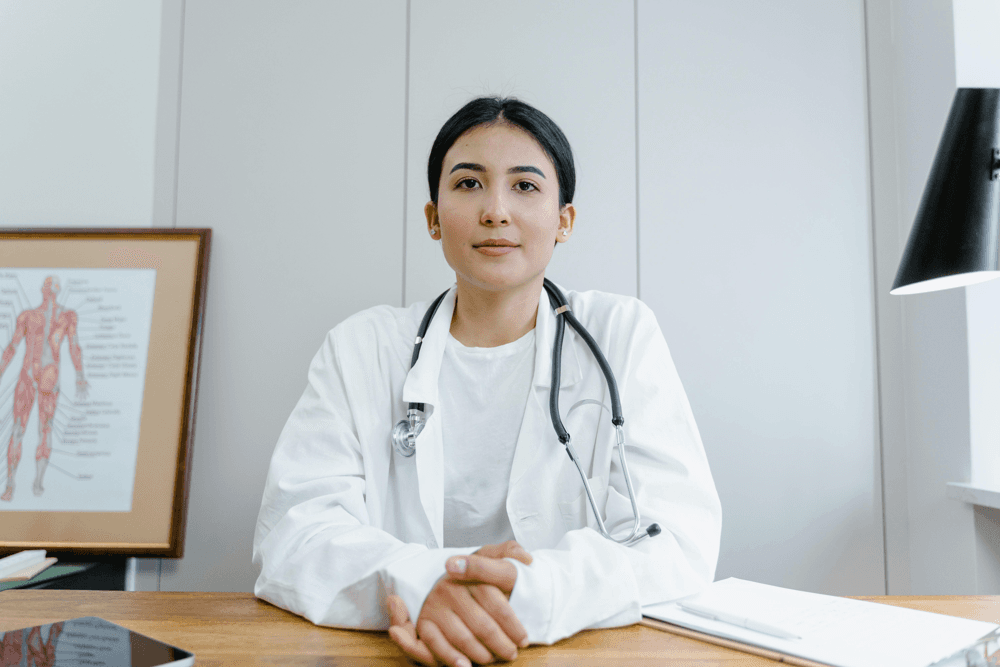 Medical doctor looking at camera